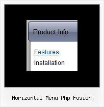 Horizontal Menu Php Fusion Expanding Menu