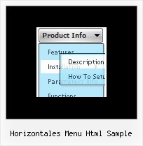 Horizontales Menu Html Sample Templates Scripts Menu