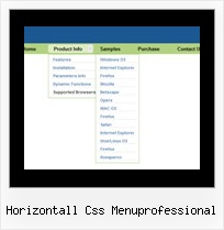 Horizontall Css Menuprofessional Html Frame Style Example