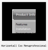 Horizontall Css Menuprofessional Menu Web Example