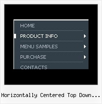 Horizontally Centered Top Down Menu Transparent On Mouseover With Javascript
