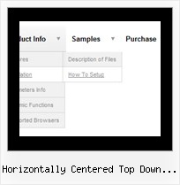 Horizontally Centered Top Down Menu Transparent Menu Separator Html