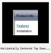 Horizontally Centered Top Down Menu Transparent Expand Menu Fireworks