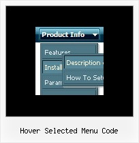 Hover Selected Menu Code Vertical Pop Up Menu