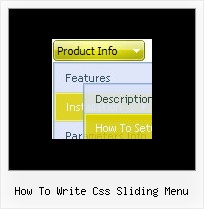 How To Write Css Sliding Menu Cascading Web Menu