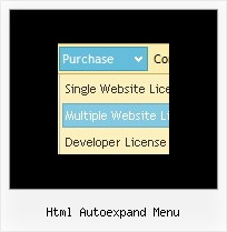 Html Autoexpand Menu Html Pull Down Menu Examples