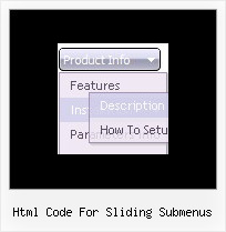 Html Code For Sliding Submenus Javascript Pull Down Menu