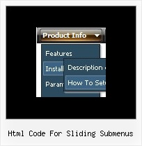 Html Code For Sliding Submenus Javascript Rollover Drop Down