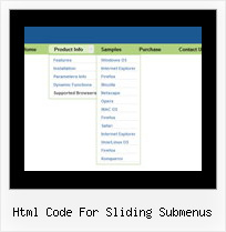Html Code For Sliding Submenus Javascript For Cascading Menu