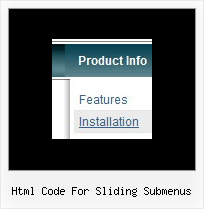 Html Code For Sliding Submenus Drop Down Menus Tutorial