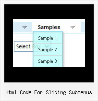 Html Code For Sliding Submenus Menu Em Html