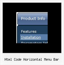 Html Code Horizontal Menu Bar Javascript Cascade Menu Frame