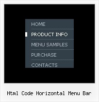 Html Code Horizontal Menu Bar Java Script And Dhtml Horizontal Navigation