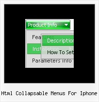 Html Collapsable Menus For Iphone Mouse Over Fade