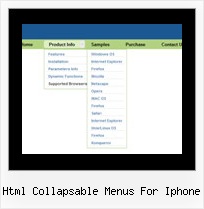 Html Collapsable Menus For Iphone Mouse Over Drop Menu