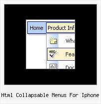 Html Collapsable Menus For Iphone Html Flat Drop Down Style
