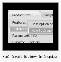 Html Create Divider In Dropdown Dhtml Javascript Menu Frames