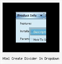 Html Create Divider In Dropdown Vertical Menubar