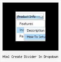 Html Create Divider In Dropdown Navigation Menu Bar