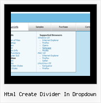 Html Create Divider In Dropdown Javascript Menu Pop Up