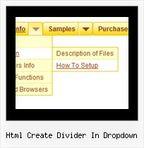 Html Create Divider In Dropdown Dhtml Menu Over