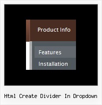 Html Create Divider In Dropdown Menu Pulldown