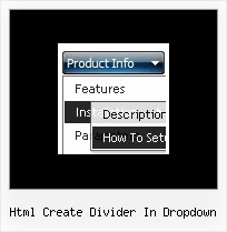 Html Create Divider In Dropdown Highlight Menu Item When On Page Javascript