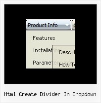 Html Create Divider In Dropdown Intranet System Menu Sample