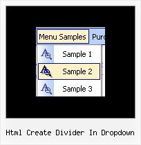 Html Create Divider In Dropdown Horizontal Drop Menu