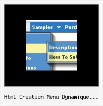 Html Creation Menu Dynamique Horizontale Sample Dropdown Menu Script