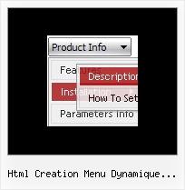 Html Creation Menu Dynamique Horizontale Cool Pull Down Html Styles