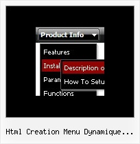 Html Creation Menu Dynamique Horizontale Javascript Menu Drop Down Source Code