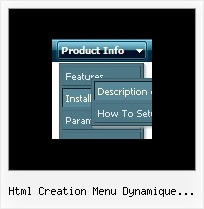Html Creation Menu Dynamique Horizontale Ejemplos Menus En Javascript