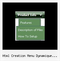 Html Creation Menu Dynamique Horizontale Onmouseover Examples