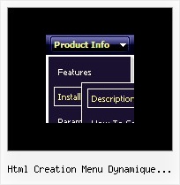 Html Creation Menu Dynamique Horizontale Css Menu Javascript