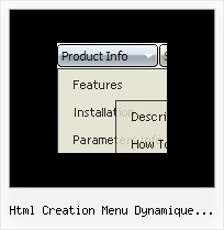 Html Creation Menu Dynamique Horizontale Menu Deroulant En Javascript