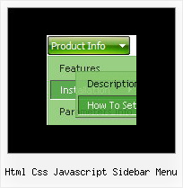 Html Css Javascript Sidebar Menu Dynamic Dropdown Menu