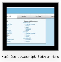 Html Css Javascript Sidebar Menu Navigation Style Drop Down Menu