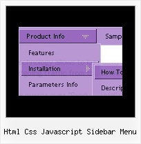 Html Css Javascript Sidebar Menu Jscript Menu Dropdown