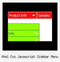 Html Css Javascript Sidebar Menu Javascript Rollover Dropdown