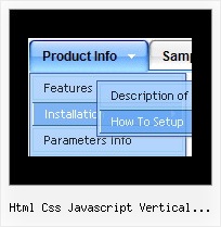 Html Css Javascript Vertical Menubar Css Drop Down Menu Example