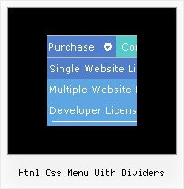 Html Css Menu With Dividers Office Menu Javascript