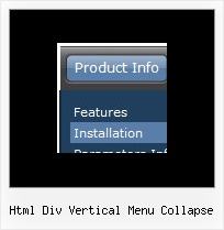 Html Div Vertical Menu Collapse Object Javascript