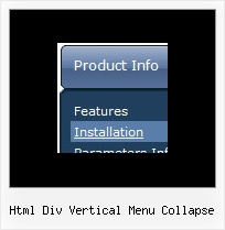 Html Div Vertical Menu Collapse Disable