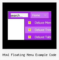 Html Floating Menu Example Code Javascript Floating Menu Script