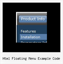 Html Floating Menu Example Code Fireworks Drop Menu