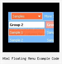 Html Floating Menu Example Code Dhtml Vertical Navigation
