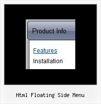 Html Floating Side Menu Down Menu Navigation