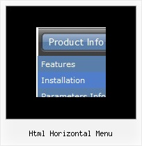Html Horizontal Menu Creating Pop Up Menu