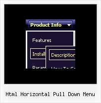 Html Horizontal Pull Down Menu Java Cascade Menu Example